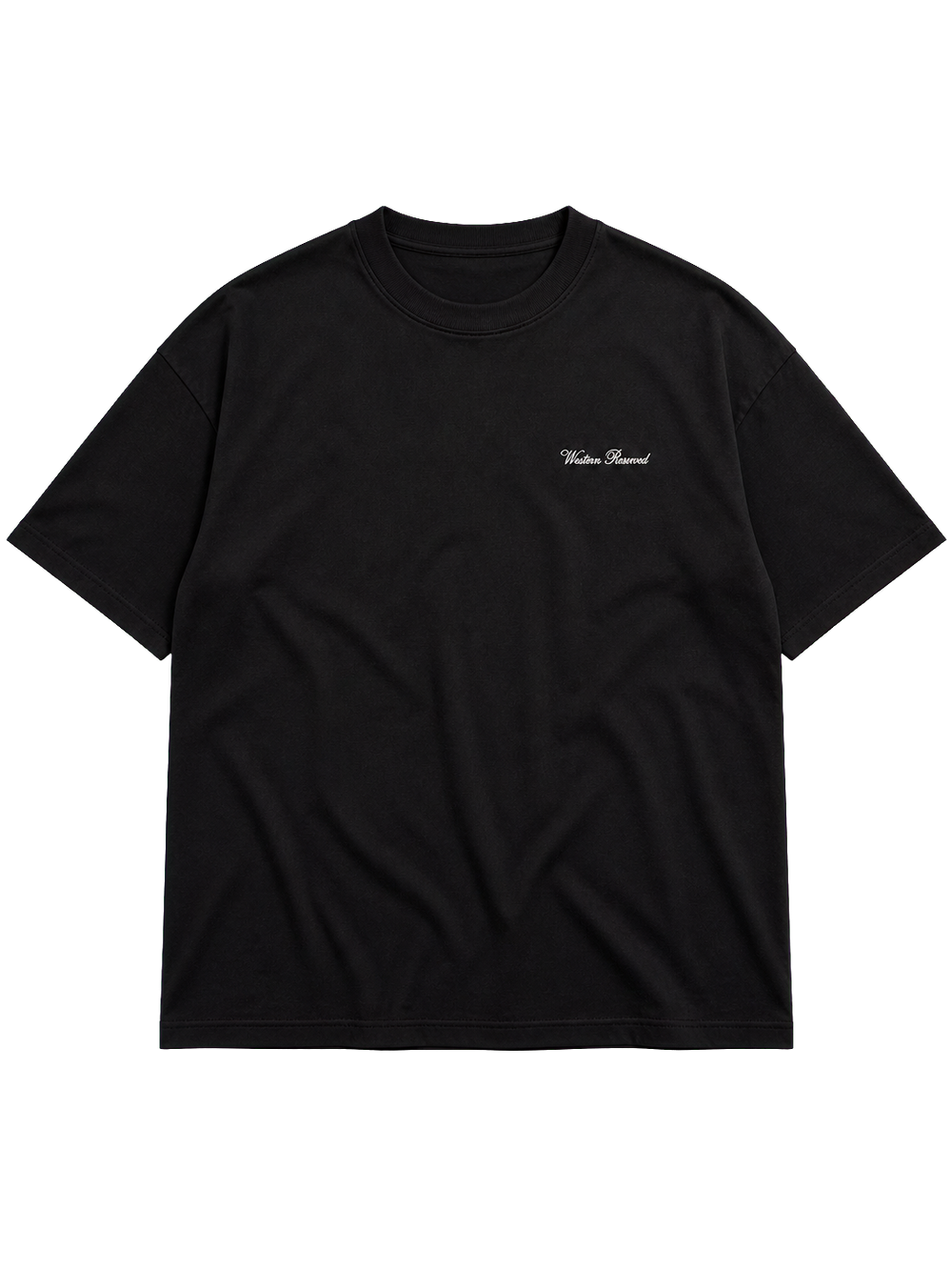 Wester Reserved Essential Tee — Siyah — ön görünüm