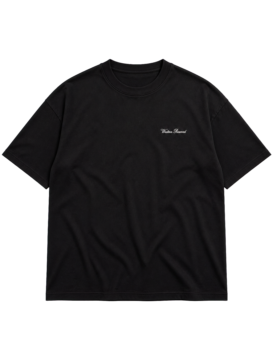 Wester Reserved Essential Tee — Siyah — ön görünüm