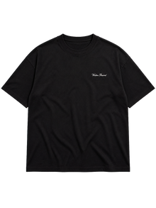 Wester Reserved Essential Tee — Siyah — ön görünüm