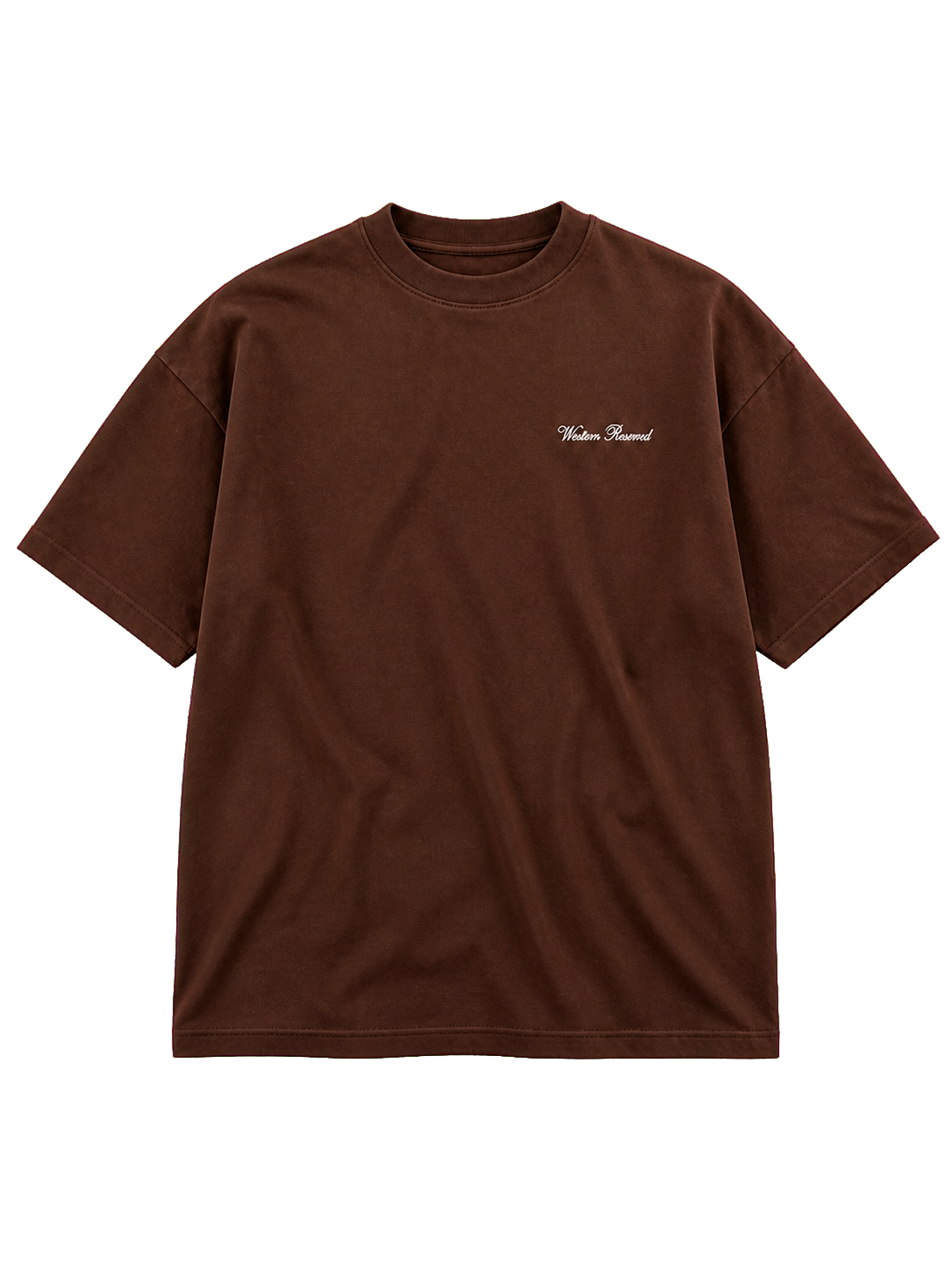 Wester Reserved Essential Tee — Kahve — ön görünüm