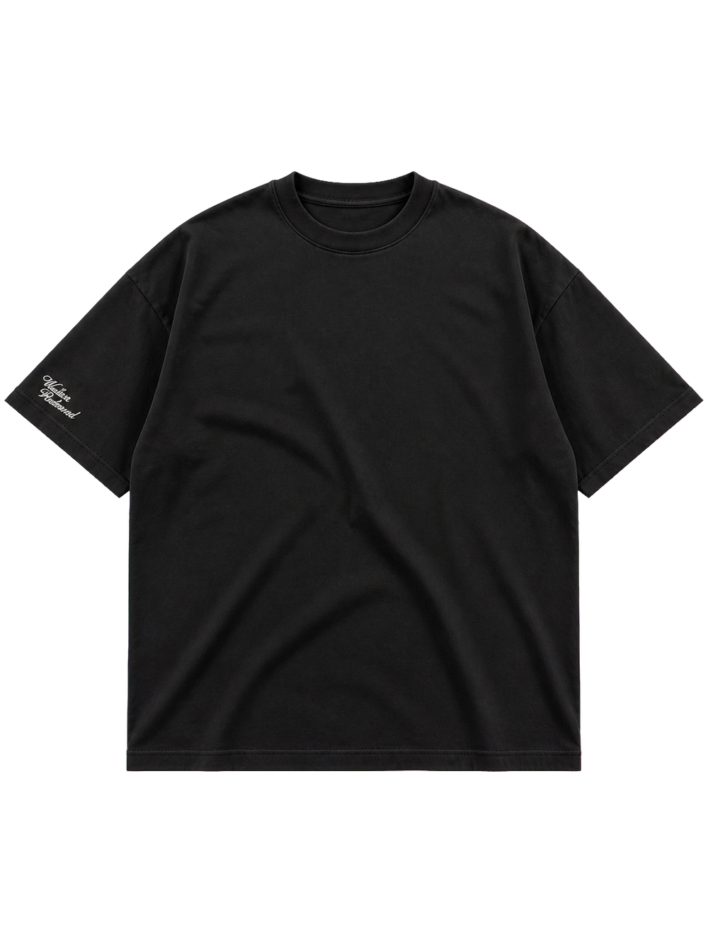 Wester Reserved Rhinestone Back Tee — Siyah — ön görünüm