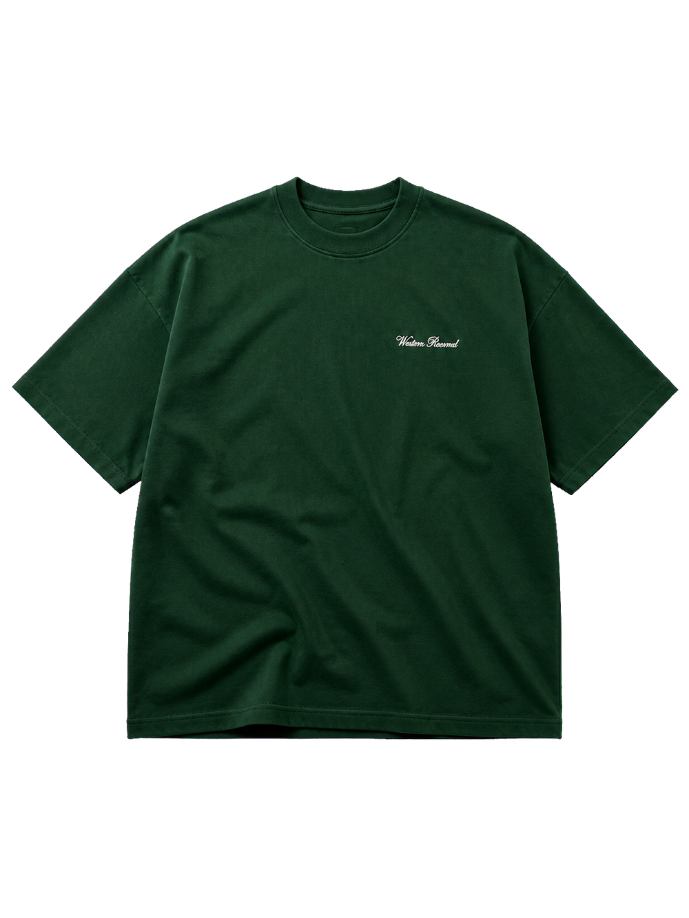Wester Reserved Star Script Back Tee — Yeşil — ön görünüm