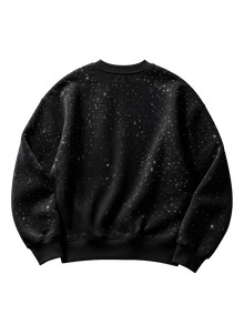 Wester Reserved Galaxy Sweatshirt — Siyah — arka görünüm