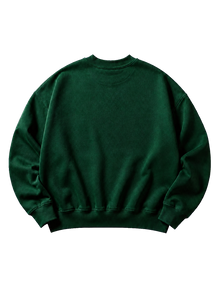 Wester Reserved Rhinestone Script Sweatshirt — Yeşil — arka görünüm