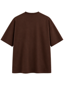 Wester Reserved Essential Tee — Kahve — arka görünüm