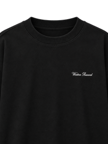 Wester Reserved Essential Tee — Siyah — tasarım detayı