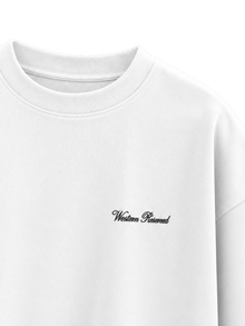 Wester Reserved Essential Tee — Beyaz — tasarım detayı