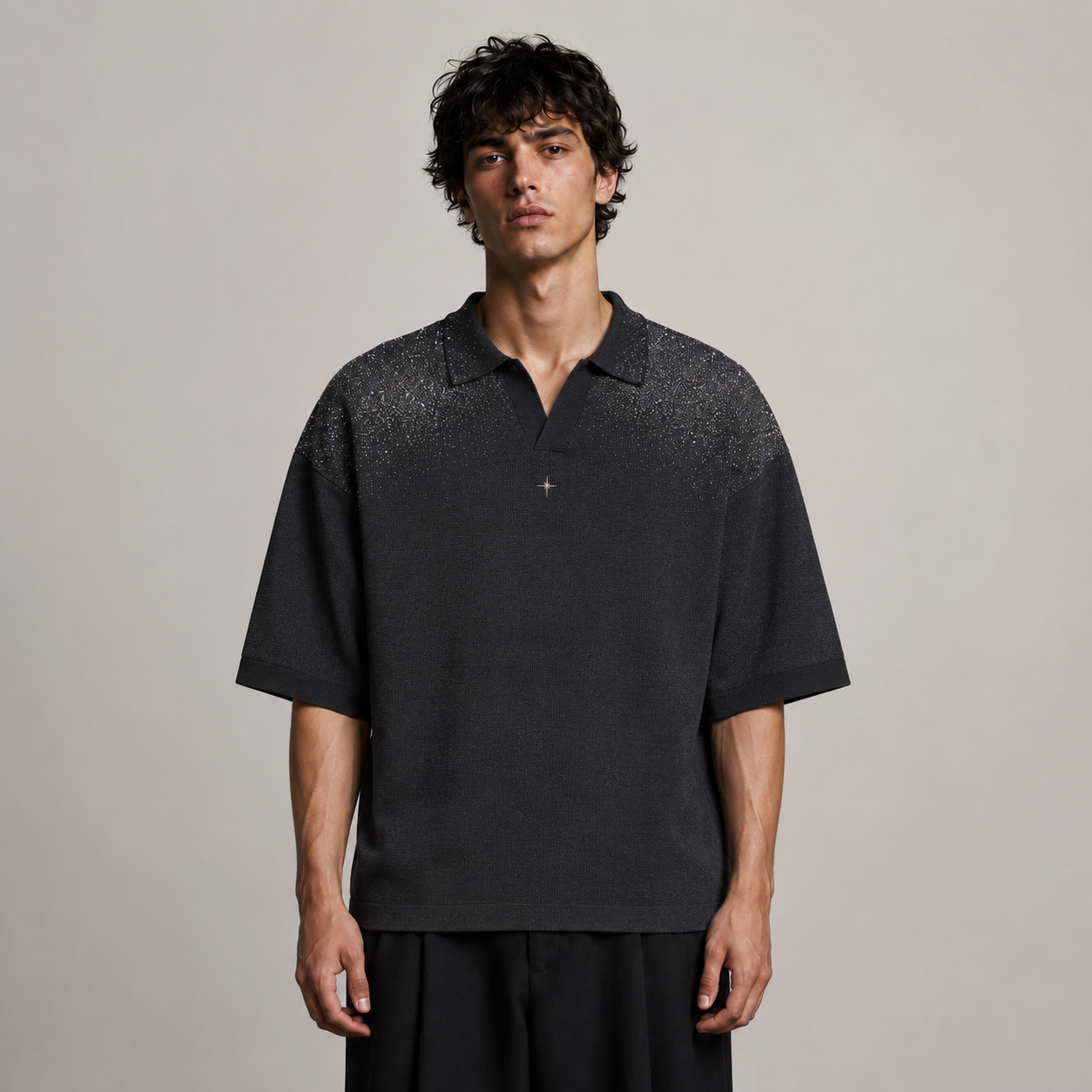 NOISE POLO 204 — Dark Charcoal