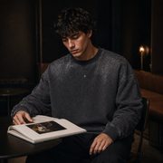 STARDUST 001 Oversize Sweatshirt — Washed Anthracite