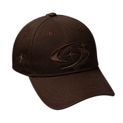 ECLIPSE CAP 401 kahverengi orbit logo şapka ön görünüm