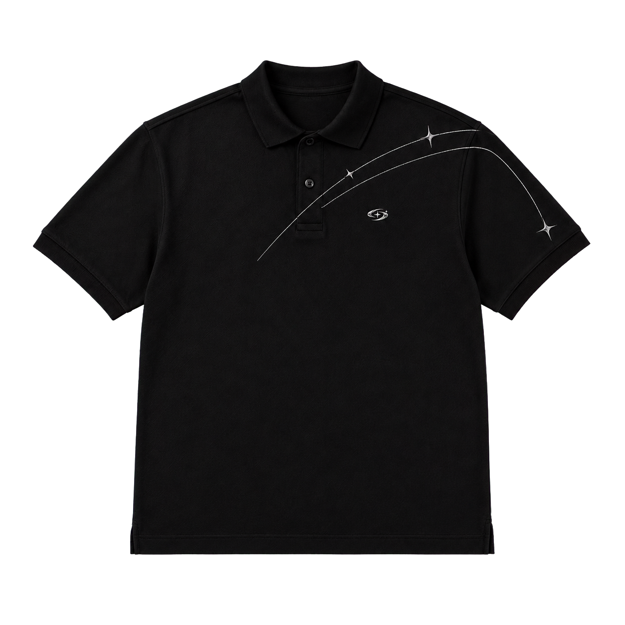 NOISE POLO 204 siyah orbit detaylı polo ön görünüm
