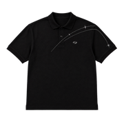 NOISE POLO 204 siyah orbit detaylı polo ön görünüm