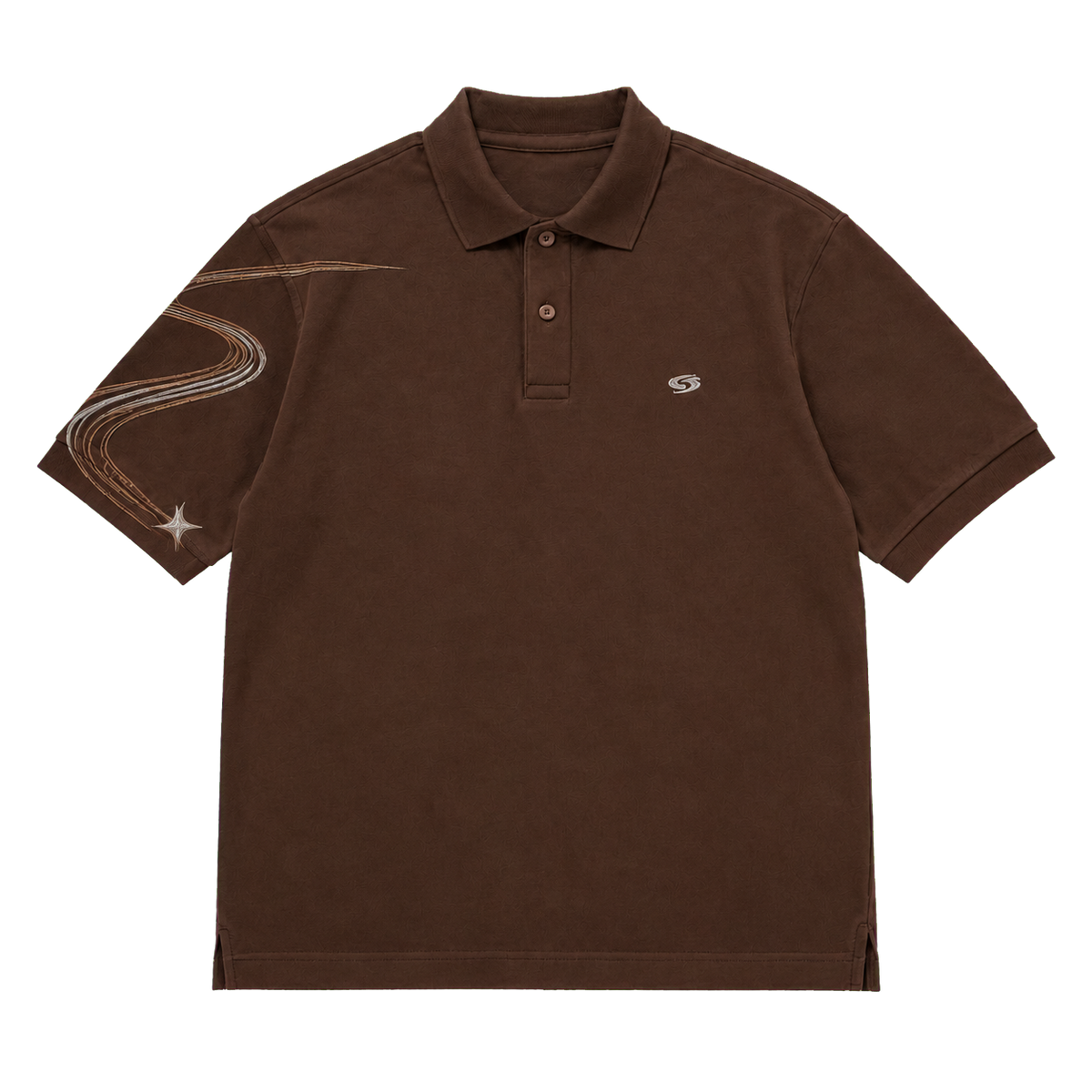 NOISE POLO 204 kahverengi orbit detaylı polo ön görünüm