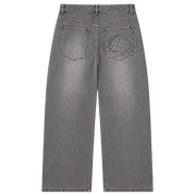 ORBIT BAGGY DENIM 301 kül grisi baggy jean arka görünüm