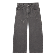 ORBIT BAGGY DENIM 301 kül grisi baggy jean ön görünüm