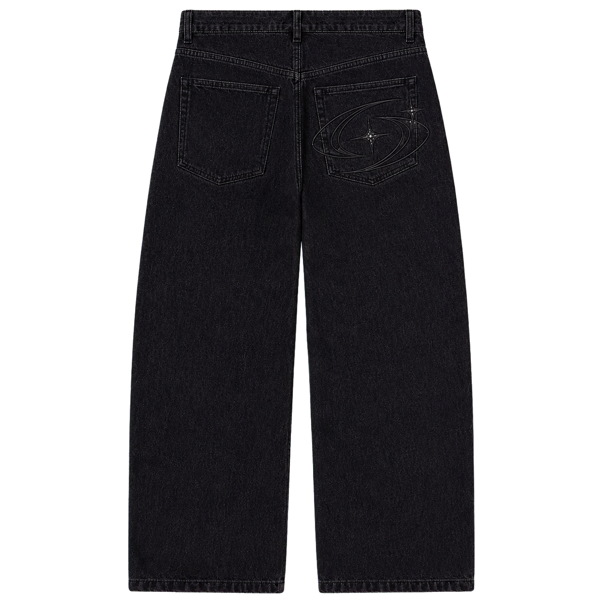 ORBIT BAGGY DENIM 301 siyah baggy jean arka görünüm