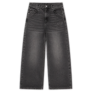 ORBIT BAGGY DENIM 301 yıkanmış füme baggy jean ön görünüm