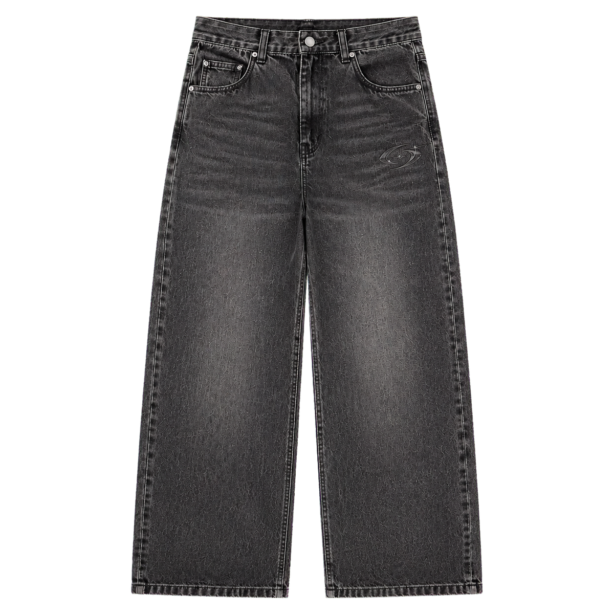 ORBIT BAGGY DENIM 301 yıkanmış füme baggy jean ön görünüm