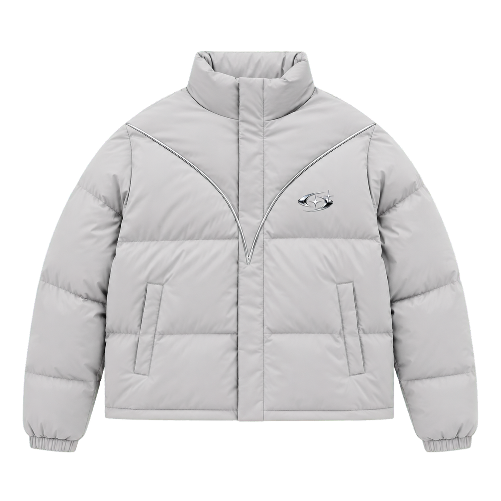 POLAR ORBIT PUFFER 602 — Buz Grisi şeffaf zeminli ürün ön görünümü