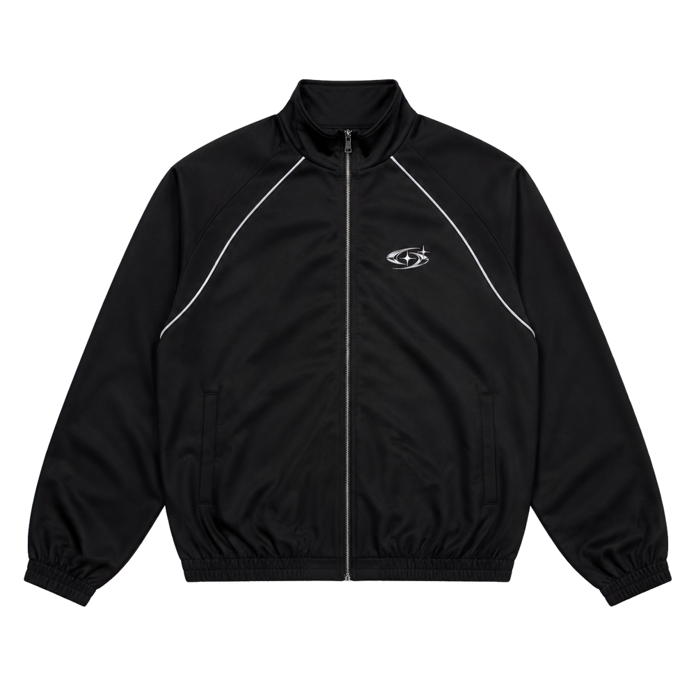 VORTEX TRACK JACKET 501 — Siyah şeffaf zeminli ürün ön görünümü
