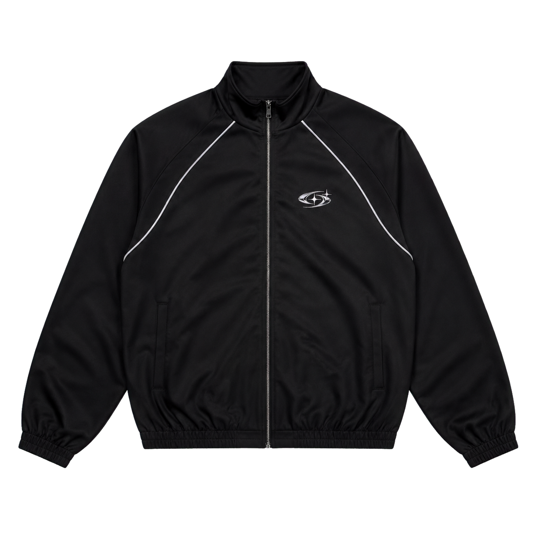 VORTEX TRACK JACKET 501 — Siyah şeffaf zeminli ürün ön görünümü