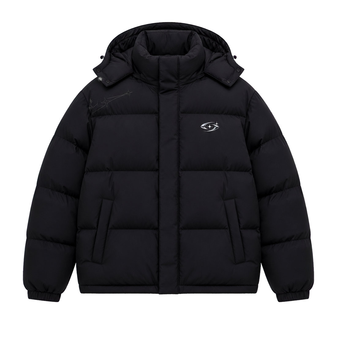 ZERO GRAVITY PUFFER 601 — Siyah şeffaf zeminli ürün ön görünümü